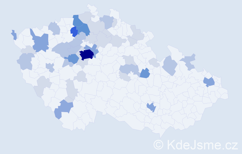 Příjmení: 'Grüner', počet výskytů 118 v celé ČR