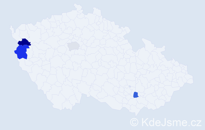 Příjmení: 'Waagnerová', počet výskytů 7 v celé ČR