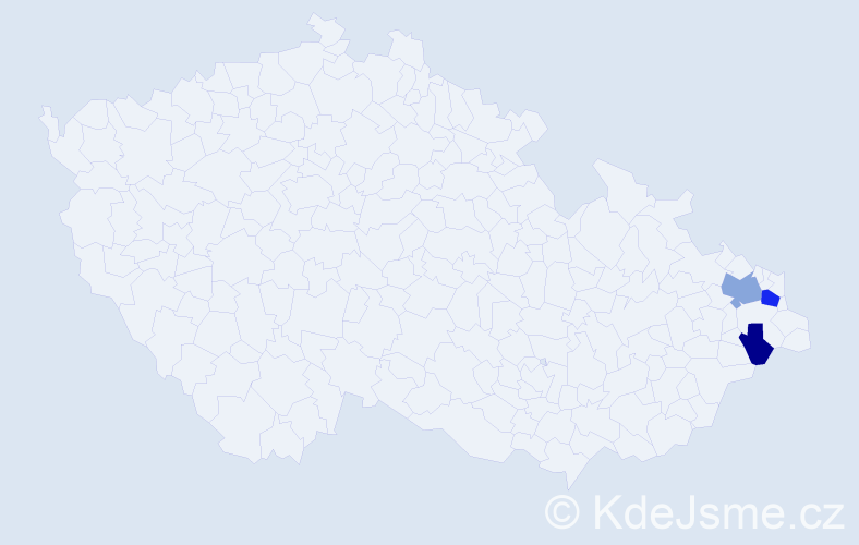 Příjmení: 'Dustor', počet výskytů 11 v celé ČR