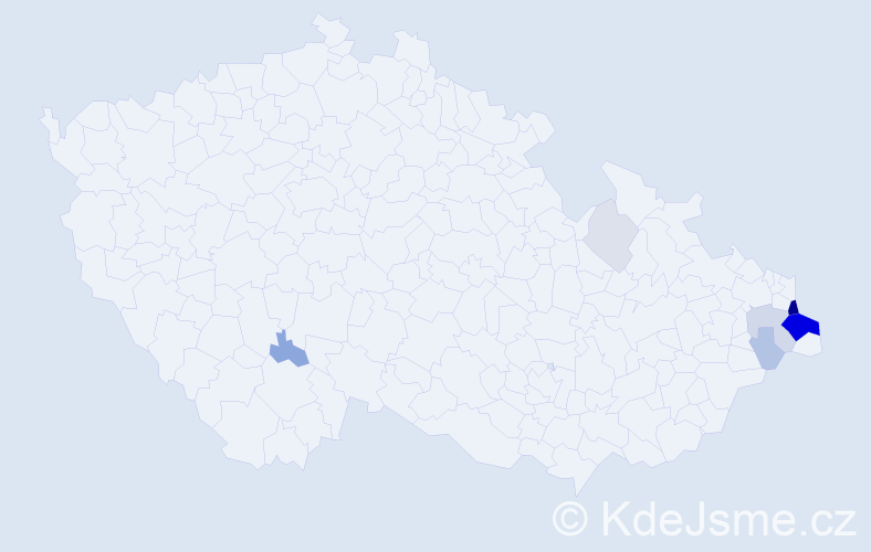 Příjmení: 'Krawiec', počet výskytů 30 v celé ČR