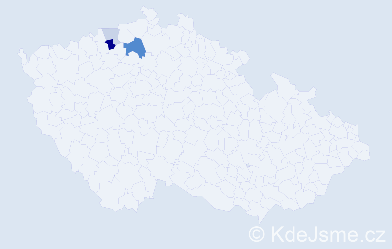 Příjmení: 'Nacke', počet výskytů 8 v celé ČR