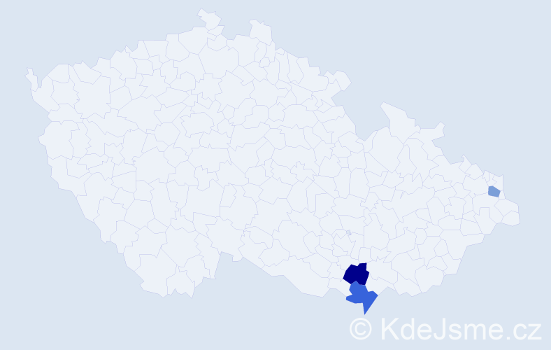 Příjmení: 'Kraicinger', počet výskytů 8 v celé ČR