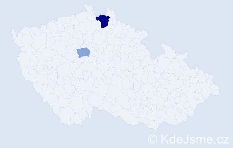 Příjmení: 'Gayduk', počet výskytů 5 v celé ČR