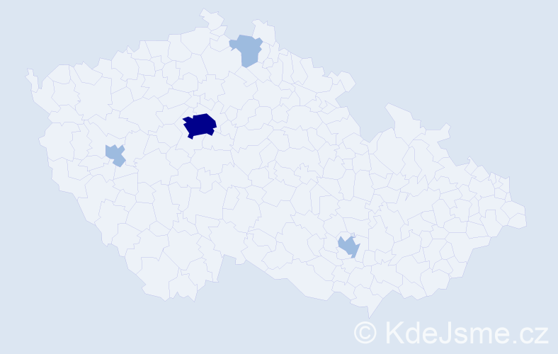 Příjmení: 'Fisherová', počet výskytů 7 v celé ČR