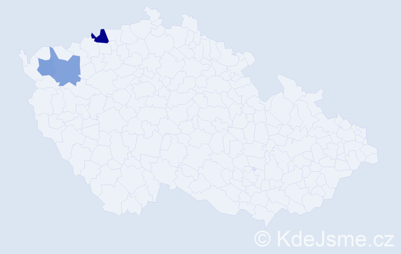 Příjmení: 'Fernyák', počet výskytů 4 v celé ČR