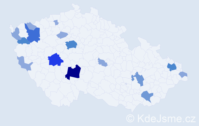 Příjmení: 'Kromka', počet výskytů 48 v celé ČR