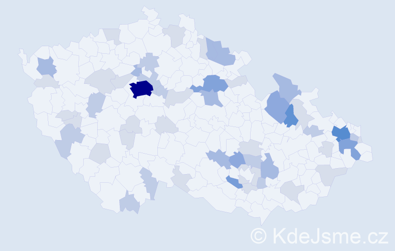Příjmení: 'Jacko', počet výskytů 131 v celé ČR
