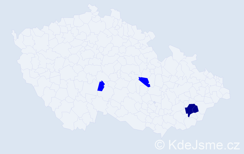 Příjmení: 'Lomicová', počet výskytů 6 v celé ČR