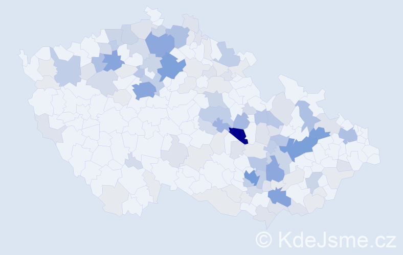 Příjmení: 'Hegr', počet výskytů 391 v celé ČR