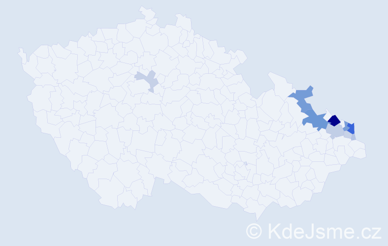Příjmení: 'Hudeczek', počet výskytů 52 v celé ČR