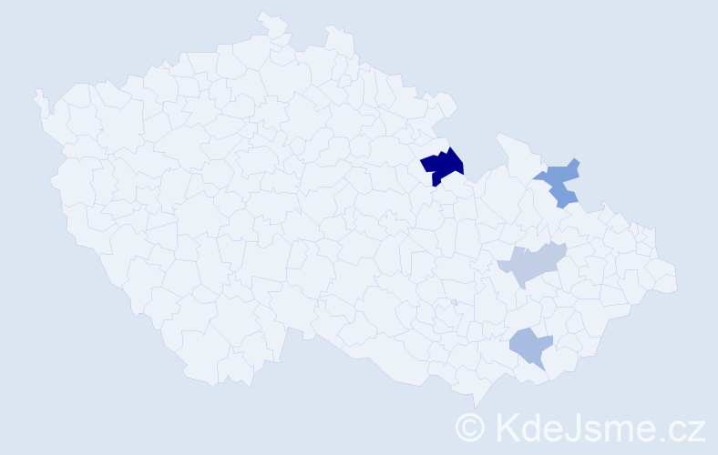 Příjmení: 'Kwasniak', počet výskytů 6 v celé ČR