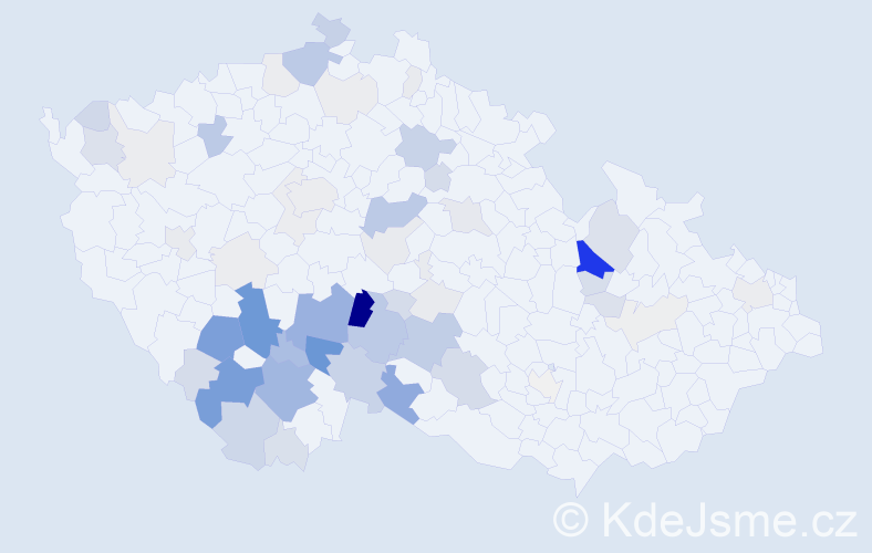 Příjmení: 'Habich', počet výskytů 209 v celé ČR