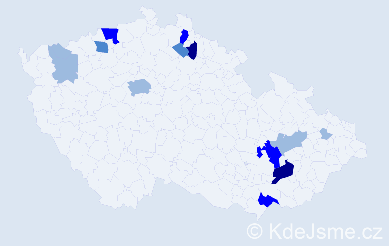 Příjmení: 'Hassová', počet výskytů 29 v celé ČR