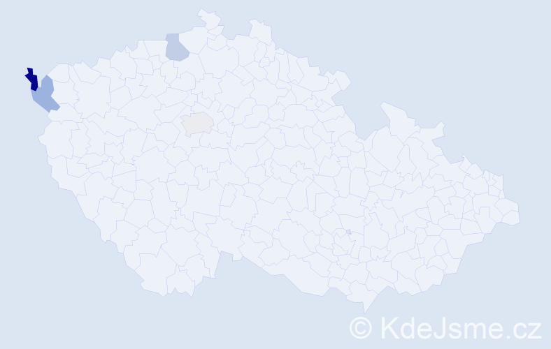 Příjmení: 'Tyrolerová', počet výskytů 5 v celé ČR