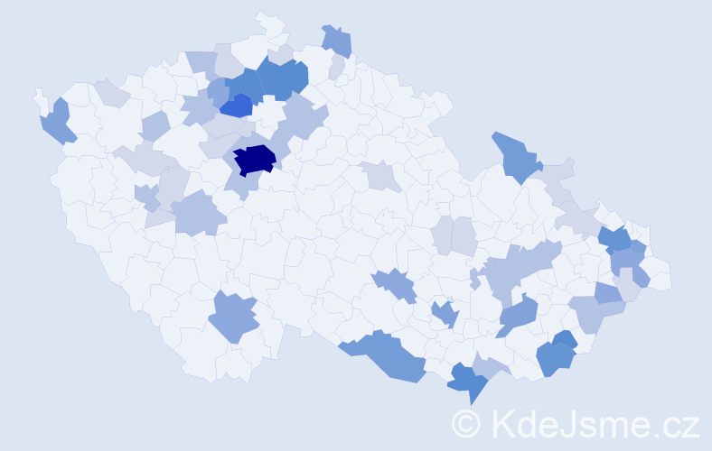 Příjmení: 'Turza', počet výskytů 150 v celé ČR