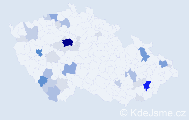 Příjmení: 'Batík', počet výskytů 112 v celé ČR