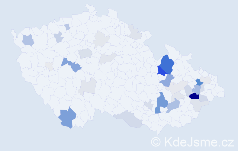 Příjmení: 'Golda', počet výskytů 119 v celé ČR