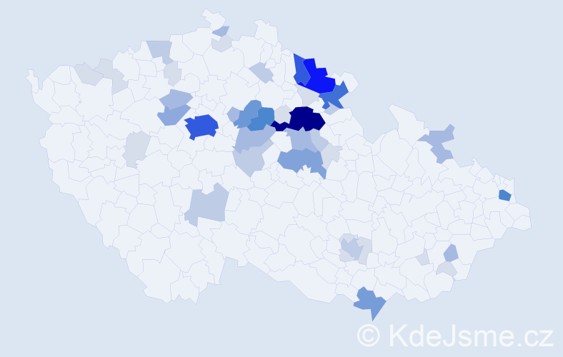 Příjmení: 'Radoňová', počet výskytů 159 v celé ČR
