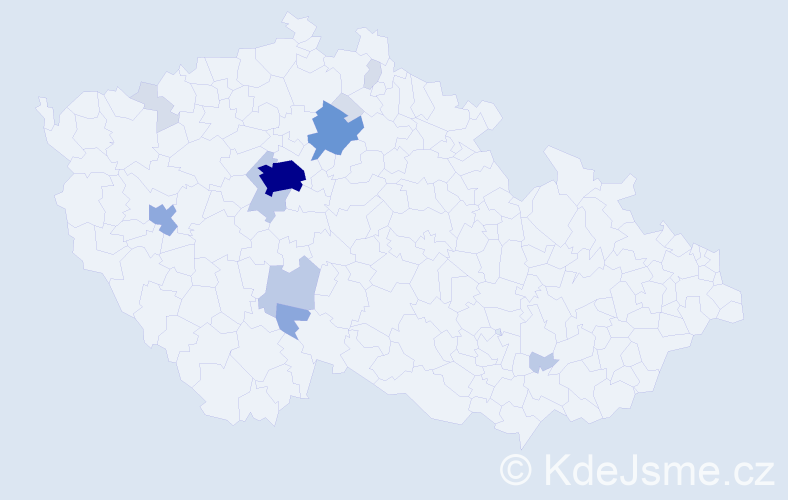 Příjmení: 'Kostrba', počet výskytů 42 v celé ČR