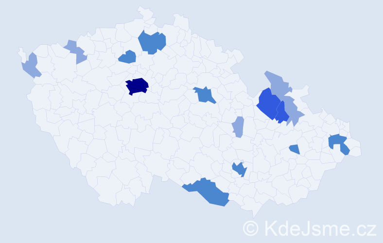 Příjmení: 'Galaš', počet výskytů 30 v celé ČR