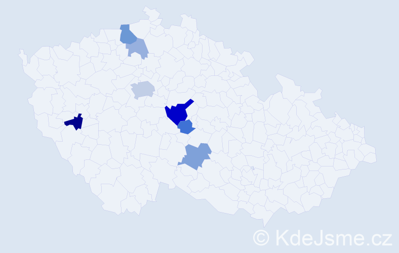 Příjmení: 'Egersdorf', počet výskytů 19 v celé ČR