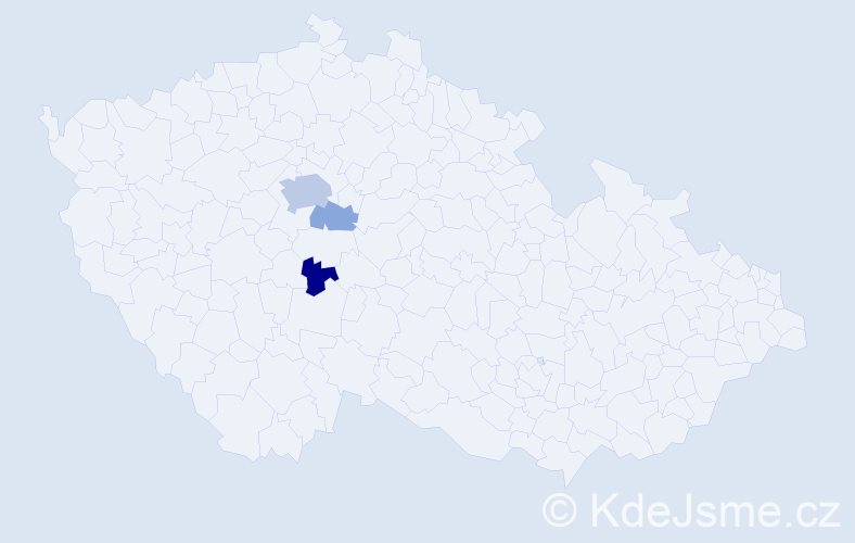Příjmení: 'Kostina', počet výskytů 8 v celé ČR
