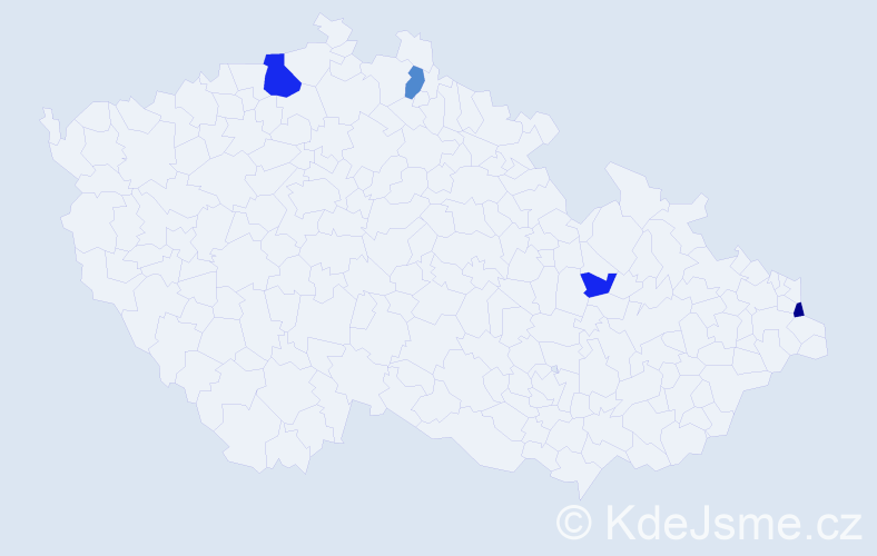 Příjmení: 'Vlaháč', počet výskytů 10 v celé ČR