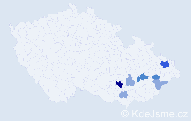 Příjmení: 'Draška', počet výskytů 15 v celé ČR