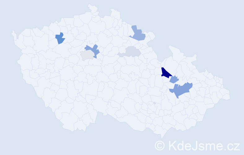 Příjmení: 'Steiglová', počet výskytů 23 v celé ČR