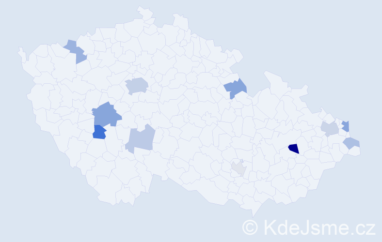 Příjmení: 'Ambruš', počet výskytů 22 v celé ČR