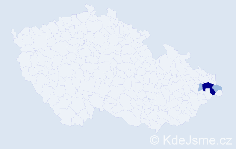 Příjmení: 'Gerinec', počet výskytů 6 v celé ČR