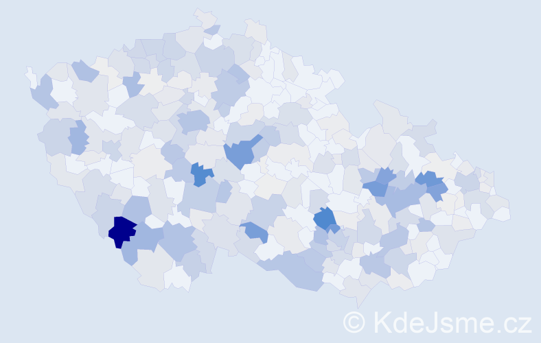 Příjmení: 'Sovová', počet výskytů 1322 v celé ČR