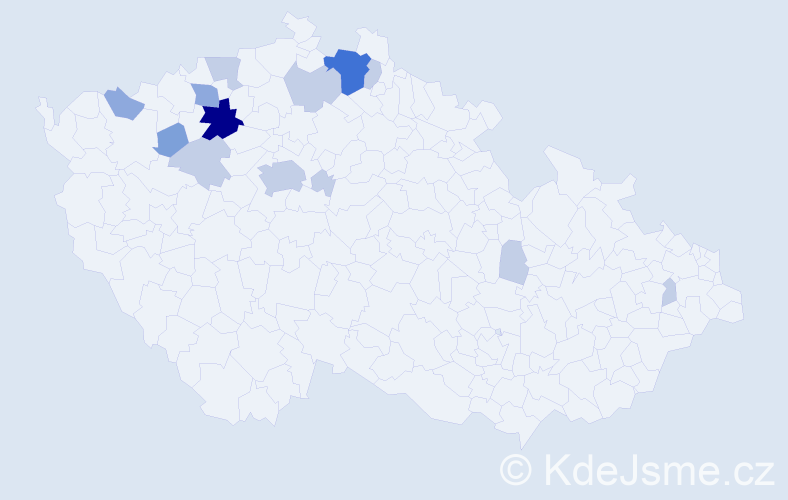 Příjmení: 'Klognerová', počet výskytů 32 v celé ČR
