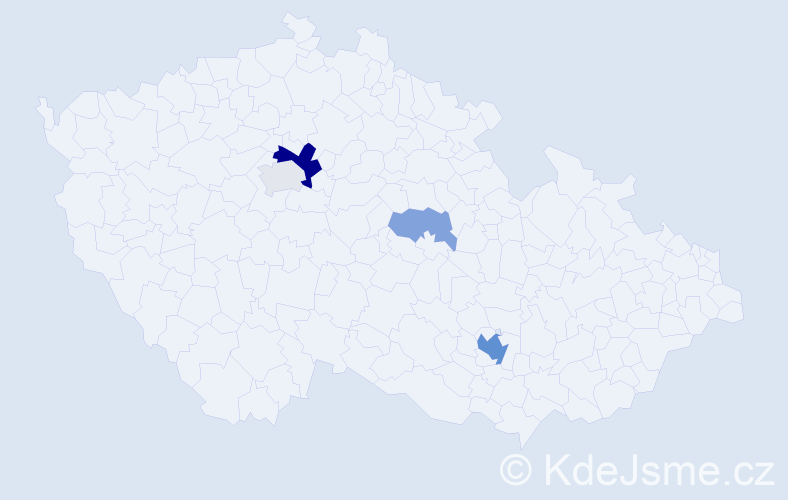 Příjmení: 'Dagan', počet výskytů 11 v celé ČR