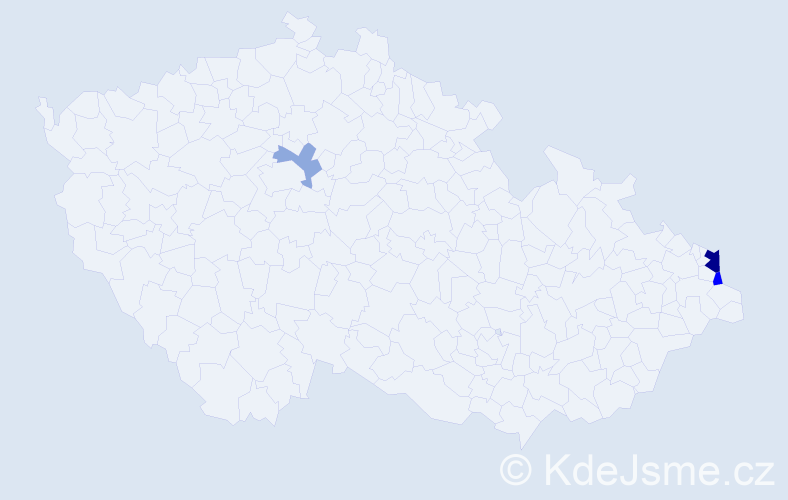 Příjmení: 'Tlelková', počet výskytů 11 v celé ČR