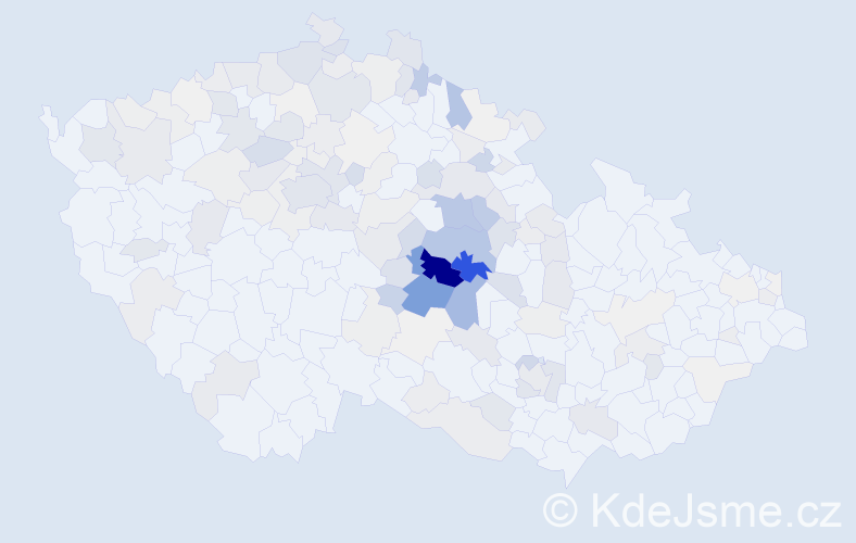 Příjmení: 'Stehno', počet výskytů 615 v celé ČR