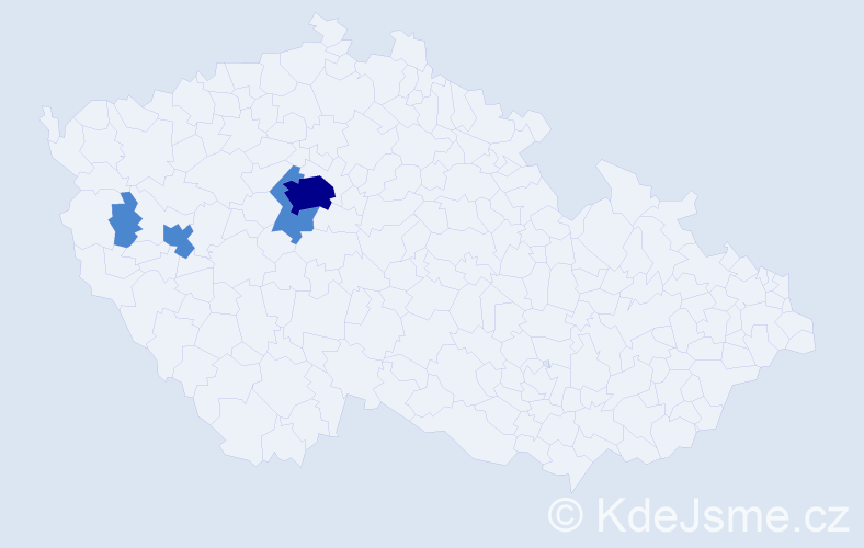 Příjmení: 'Kapáková', počet výskytů 6 v celé ČR