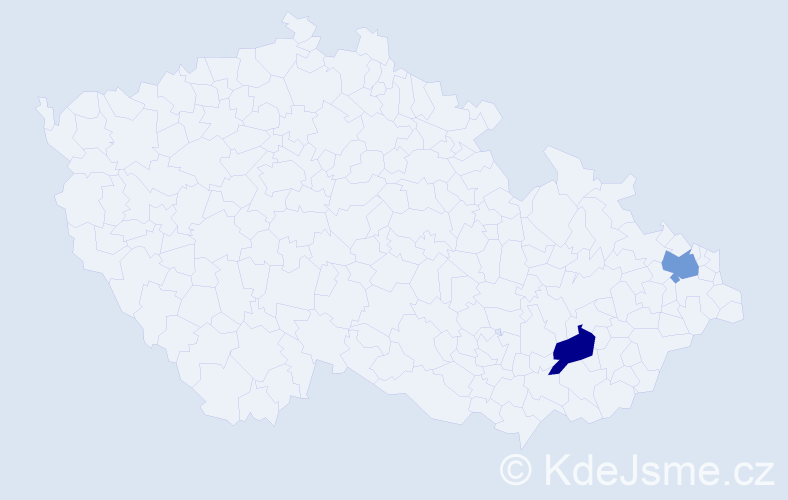 Příjmení: 'Lamadrid', počet výskytů 2 v celé ČR