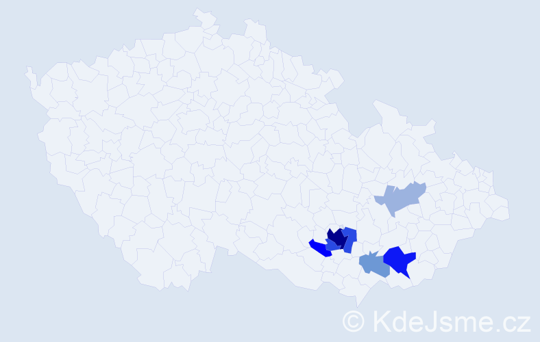 Příjmení: 'Pichal', počet výskytů 20 v celé ČR