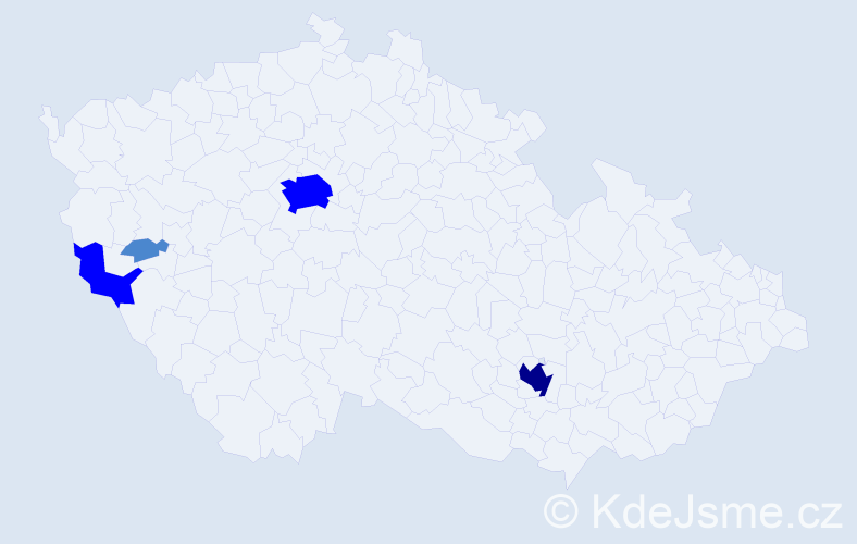 Příjmení: 'Forbergerová', počet výskytů 12 v celé ČR