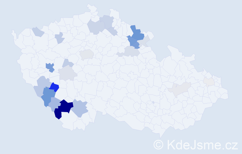 Příjmení: 'Ládová', počet výskytů 73 v celé ČR