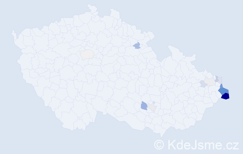 Příjmení: 'Czeczotková', počet výskytů 56 v celé ČR