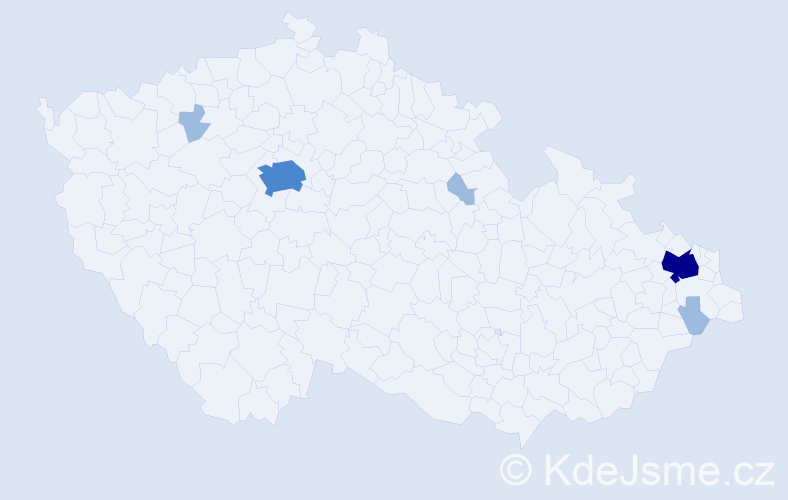 Příjmení: 'Nitschmann', počet výskytů 9 v celé ČR