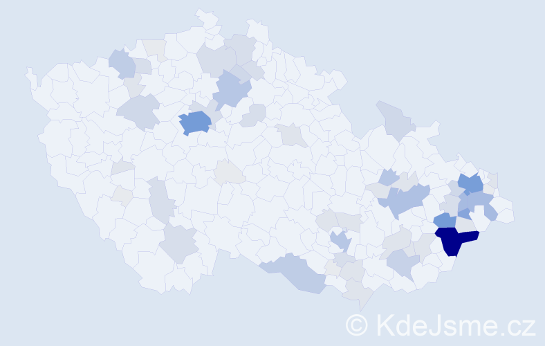 Příjmení: 'Knebl', počet výskytů 274 v celé ČR