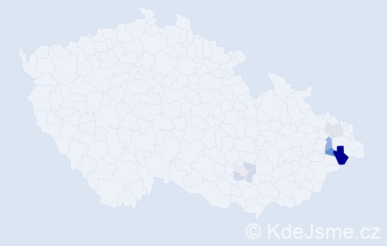 Příjmení: 'Majerek', počet výskytů 14 v celé ČR