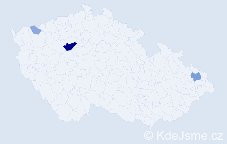 Příjmení: 'Kubányi', počet výskytů 10 v celé ČR