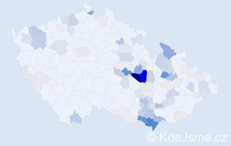 Příjmení: 'Cupalová', počet výskytů 279 v celé ČR