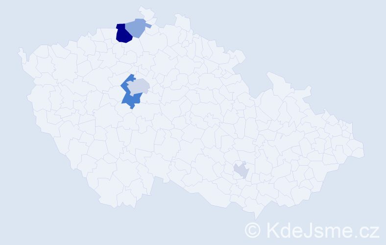 Příjmení: 'Žejglicová', počet výskytů 14 v celé ČR