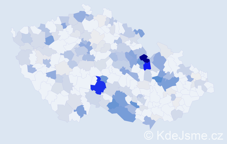 Příjmení: 'Vyhnálková', počet výskytů 558 v celé ČR