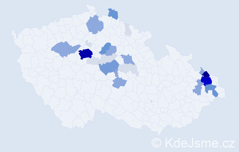 Příjmení: 'Cyrusová', počet výskytů 126 v celé ČR